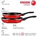 Fagor Optimax Set Di 2 Padelle Induzione 20-24 Cm Acciaio Smaltato, Antiaderente Senza Pfoa  Rosso - Foto miniatura 2