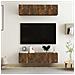 Mobili Tv Parete 4 Pz Rovere Fumo 60x30x30 Cm Legno Multistrato - Foto miniatura 1