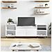 Mobile Porta Tv Bianco 160x35x55 Cm In Legno Multistrato - Foto miniatura 1
