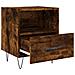 Comodino Rovere Fumo 40x35x47,5 Cm In Legno Multistrato - Foto miniatura 3