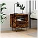 Comodino Rovere Fumo 40x35x47,5 Cm In Legno Multistrato - Foto miniatura 1