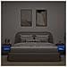 Comodini Con Luci Led A Parete 2pz Rovere Marrone - Foto miniatura 3