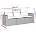 Set Divani Da Giardino 3 Pz Con Cuscini Grigio In Polyrattan - Foto miniatura 3