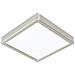 Plafoniera Moderna Fueva Z In Acciaio Nichel Satinato Led Integrato 16,5w - Foto miniatura 1