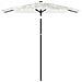 Ombrellone Giardino Con Palo In Acciaio Bianco 223x223x213 Cm - Foto miniatura 3