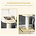 Albero Tiragraffi Per Gatti Con Lettino E Pallina In Peluche E Palo In Sisal 55x55x83cm Beige - Foto miniatura 5
