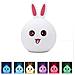 Lampada Notturna Da Tavolo Per Bambini Morbida Silicone Rgb Touch Led Coniglio - Foto miniatura 1