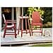 Set Di Tavolino E Sedie Materiale Sintetico Rosso Adirondack - Foto miniatura 1