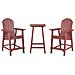 Set Di Tavolino E Sedie Materiale Sintetico Rosso Adirondack - Foto miniatura 2