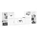 Mobile TV 5 pz con Contenitore ODDA Bianco in Legno di Pino - Foto miniatura 8