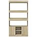 Credenza Rovere Sonoma 92x33x180 cm in Legno Multistrato - Foto miniatura 5