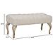 Panca Mf296 - Beige - Legno - 97x42x40 Cm - Foto miniatura 8