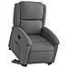 Poltrona Alzapersona Reclinabile Grigio Scuro In Tessuto - Foto miniatura 2