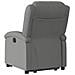 Poltrona Alzapersona Reclinabile Grigio Scuro In Tessuto - Foto miniatura 4