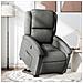 Poltrona Alzapersona Reclinabile Grigio Scuro In Tessuto - Foto miniatura 8