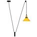 Lampada Sospensione Regolabile E27 Giallo Lucido Ø22 cm Metallo - Foto miniatura 1