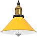 Lampada Sospensione Regolabile E27 Giallo Lucido Ø22 cm Metallo - Foto miniatura 2