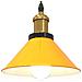 Lampada Sospensione Regolabile E27 Giallo Lucido Ø22 cm Metallo - Foto miniatura 5