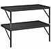 Lusso Casadino -  Mensole A Muro 2 Pz 75x40 Cm Nero In Acciaio Inossidabile - Foto miniatura 6