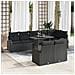 Set Divano da Giardino da 9 Pezzi con Cuscini Nero Rattan Polietilene - Foto miniatura 2