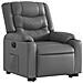 Poltrona Alzapersona Reclinabile Grigio in Similpelle - Foto miniatura 4