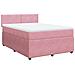 Giroletto a Molle con Materasso Rosa 140x190 cm in Velluto - Foto miniatura 1