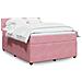 Giroletto a Molle con Materasso Rosa 140x190 cm in Velluto - Foto miniatura 2