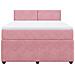 Giroletto a Molle con Materasso Rosa 140x190 cm in Velluto - Foto miniatura 4