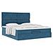 Struttura Letto Pouf con Materassi 180x200 cm Velluto - Foto miniatura 4