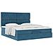 Struttura Letto Pouf con Materassi 180x200 cm Velluto - Foto miniatura 5