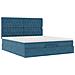 Struttura Letto Pouf con Materassi 180x200 cm Velluto - Foto miniatura 6