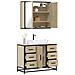 Set Mobili da Bagno 2 pz Rovere Sonoma in Legno Multistrato - Foto miniatura 2