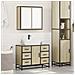 Set Mobili da Bagno 2 pz Rovere Sonoma in Legno Multistrato - Foto miniatura 3