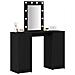 Tavolo da trucco  con luci LED Nero Rovere 102x33x135 cm - Foto miniatura 3