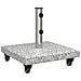 Base per Ombrelli con Ruote per Pali Ø38/48mm Grigio Granito 30 kg Quadrata - Foto miniatura 1