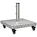 Base per Ombrelli con Ruote per Pali Ø38/48mm Grigio Granito 30 kg Quadrata - Foto miniatura 7