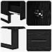 Credenza Rovere Nero 69,5 x 30 x 115 cm Legno multistrato - Foto miniatura 9
