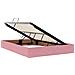 Letto con contenitore e LED Rosa 140 x 190 cm Velluto - Foto miniatura 7