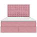 Letto con contenitore e LED Rosa 140 x 190 cm Velluto - Foto miniatura 8
