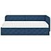 Cornice del letto ad angolo Blu 90 x 190 cm Tessuto - Foto miniatura 5