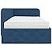 Cornice del letto ad angolo Blu 90 x 190 cm Tessuto - Foto miniatura 8
