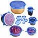 Set Di Coperchi Universali In Silicone - 6 Pezzi | Resistente A Temperature Estreme | Adatto Per Microonde E Congelatore - Foto miniatura 4