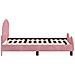 Struttura letto bambini con testata Rosa 80 x 160 cm Velluto - Foto miniatura 6
