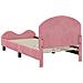 Struttura letto bambini con testata Rosa 80 x 160 cm Velluto - Foto miniatura 7