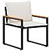Set di Mobili con cuscino 3 pcs Nero e Bianco Crema Rattan - Foto miniatura 6
