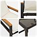 Set di Mobili con cuscino 3 pcs Nero e Bianco Crema Rattan - Foto miniatura 9
