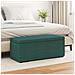 Pouf Verde Scuro Tessuto e Legno Ingegnerizzato - Foto miniatura 2