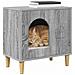 Casa per Gatti Grigio Sonoma 51 x 30 x 52 cm Legno multistrato - Foto miniatura 3