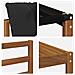 Set di divani da esterno con cuscino 5 pcs Naturale e Nero - Foto miniatura 9