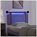 Testiera sospesa Con luce LED Blu jeans PU Antico - Foto miniatura 5